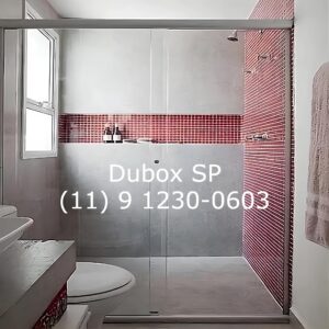 Box frontal incolor com porta de correr