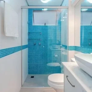 Box para banheiro com porta de correr frontal